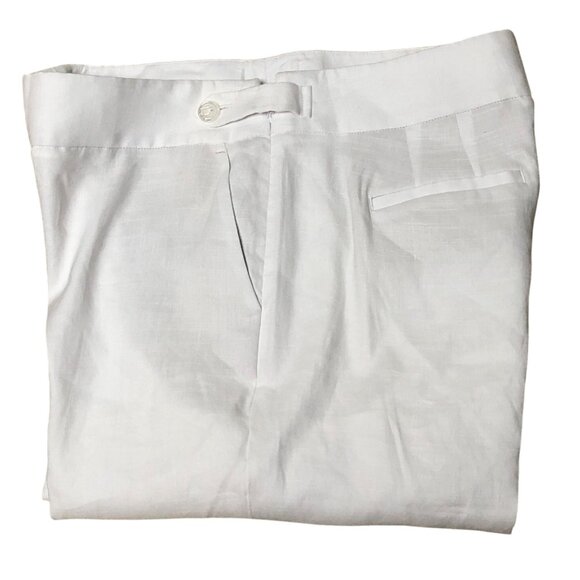 Talbots White Linen Blend Wide Leg Pants Women's Size 10 NWT - Picture 7 of 8